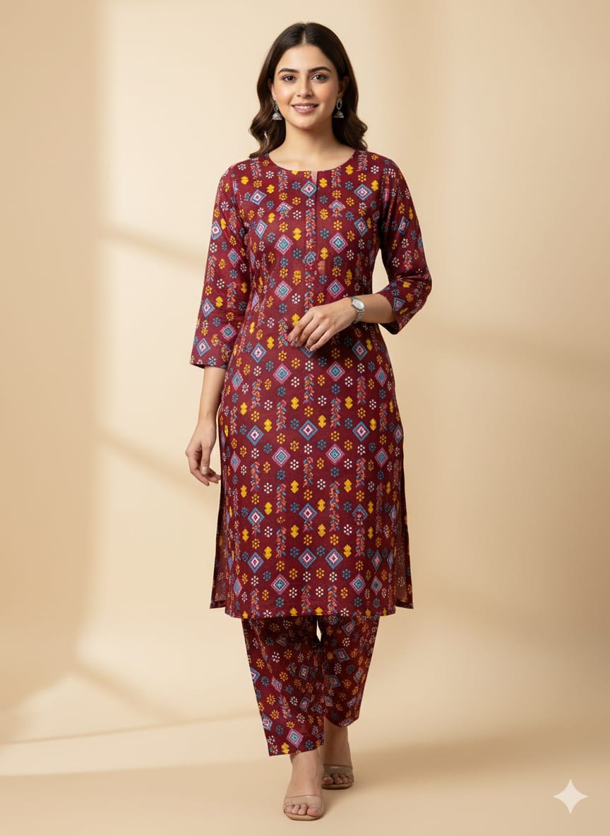 2 Pcs Ladies Suit  Des  13