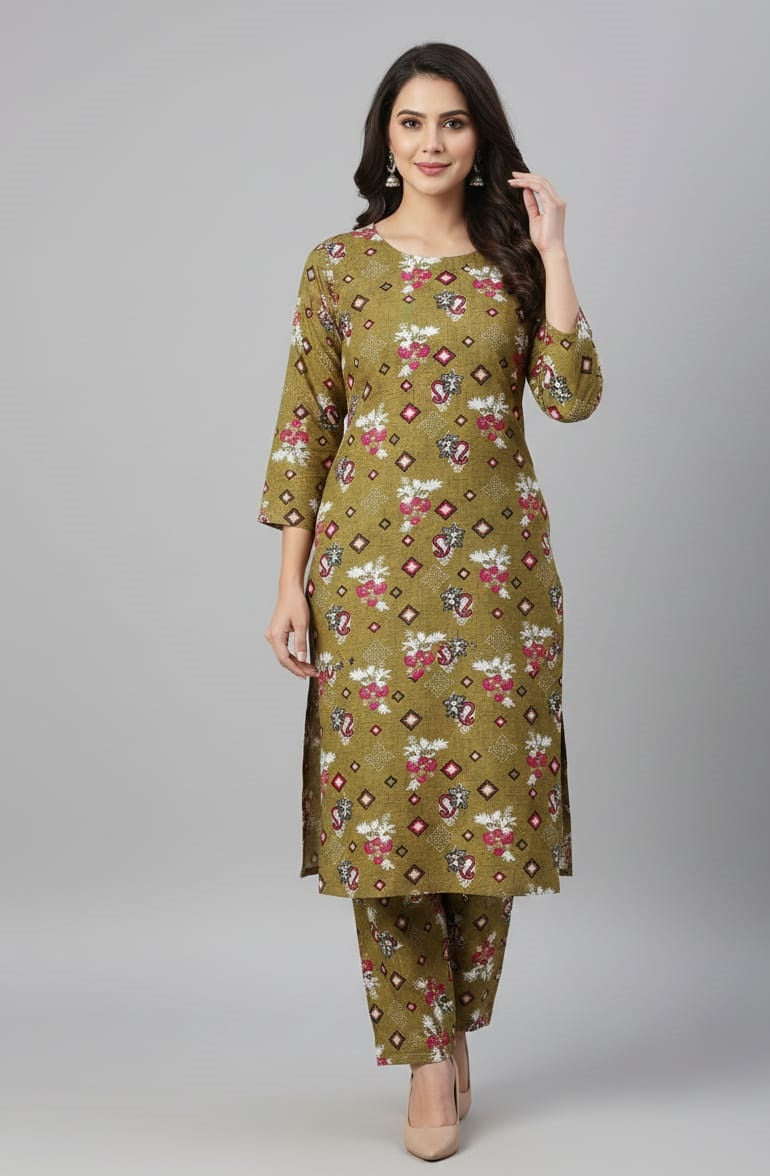 2 Pcs Unstitched Khaddar Ladies Suit 516