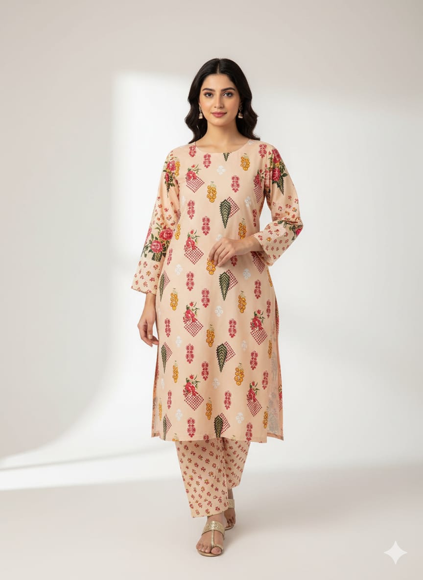 2 Pcs Ladies Suit  Des  18