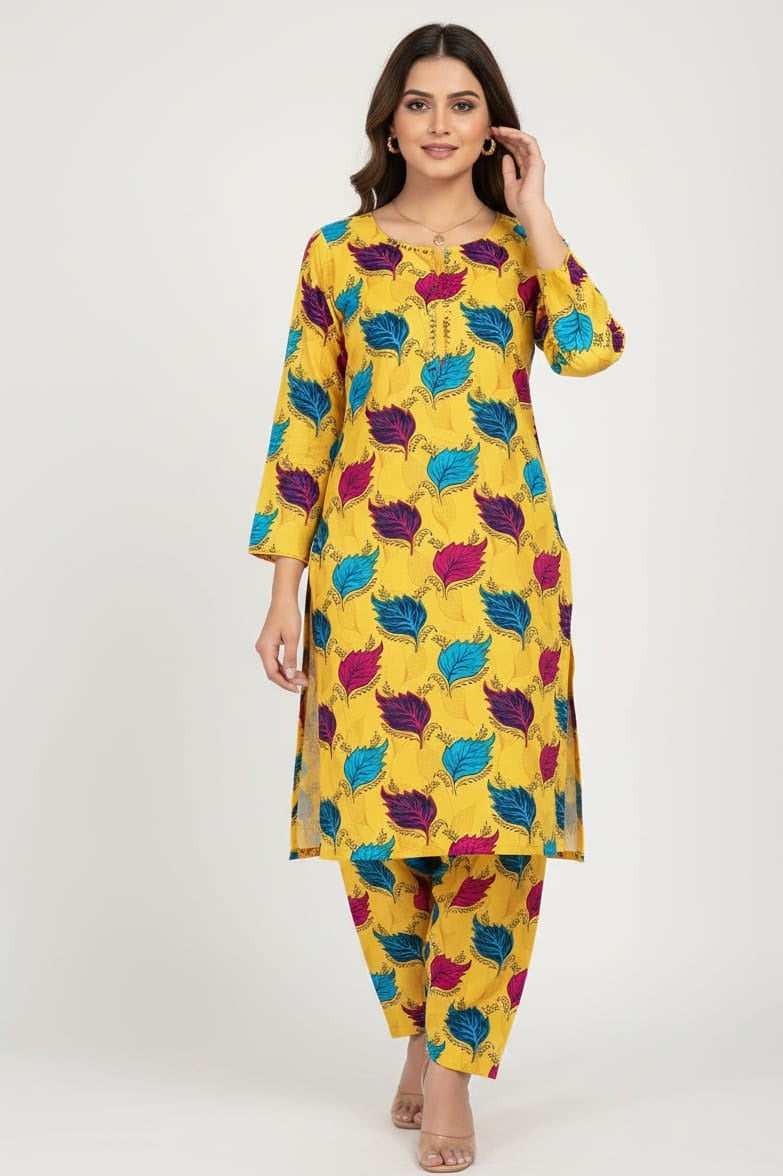 2 Pcs Unstitched Khaddar Ladies Suit 519