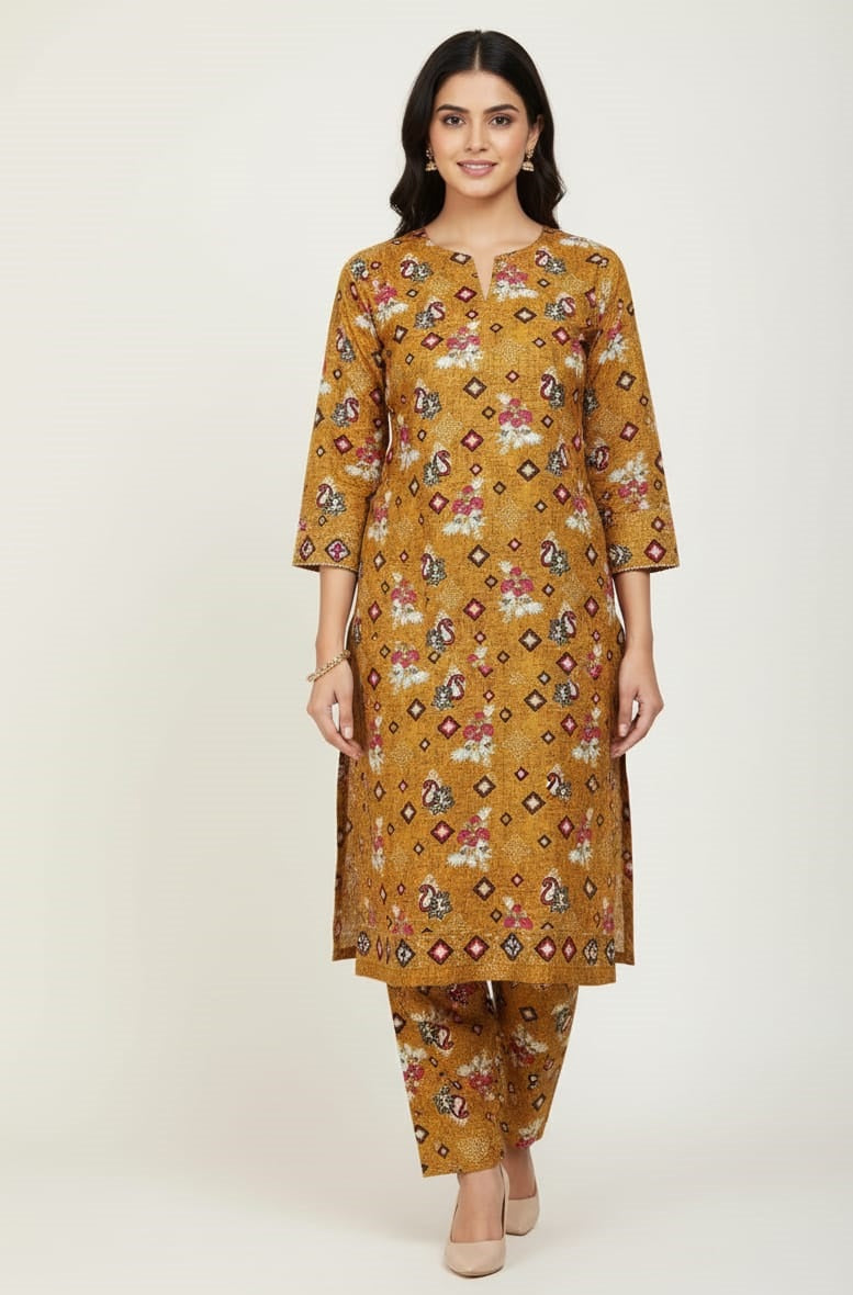 2 Pcs Unstitched Khaddar Ladies Suit 520