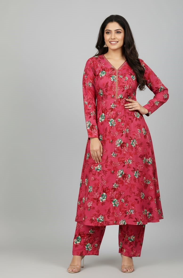 2 Pcs Unstitched Khaddar Ladies Suit 523