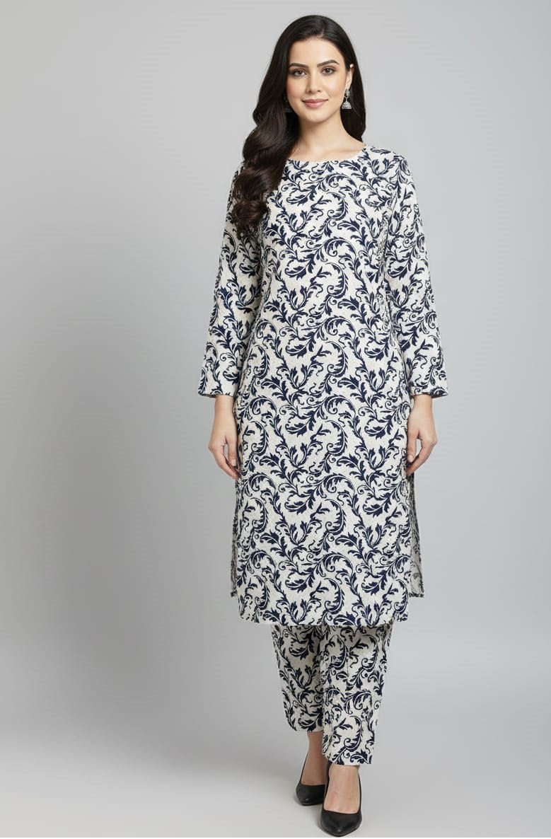 2 Pcs Unstitched Khaddar Ladies Suit 538