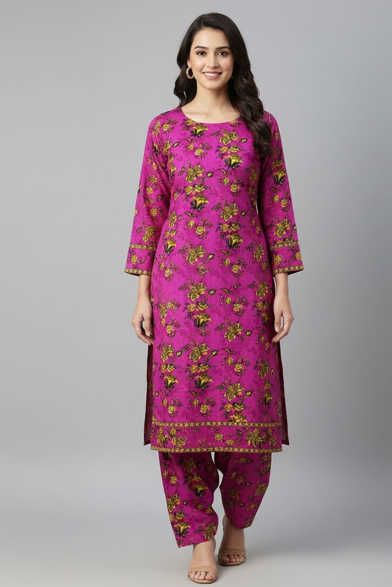 2 Pcs Unstitched Khaddar Ladies Suit 503