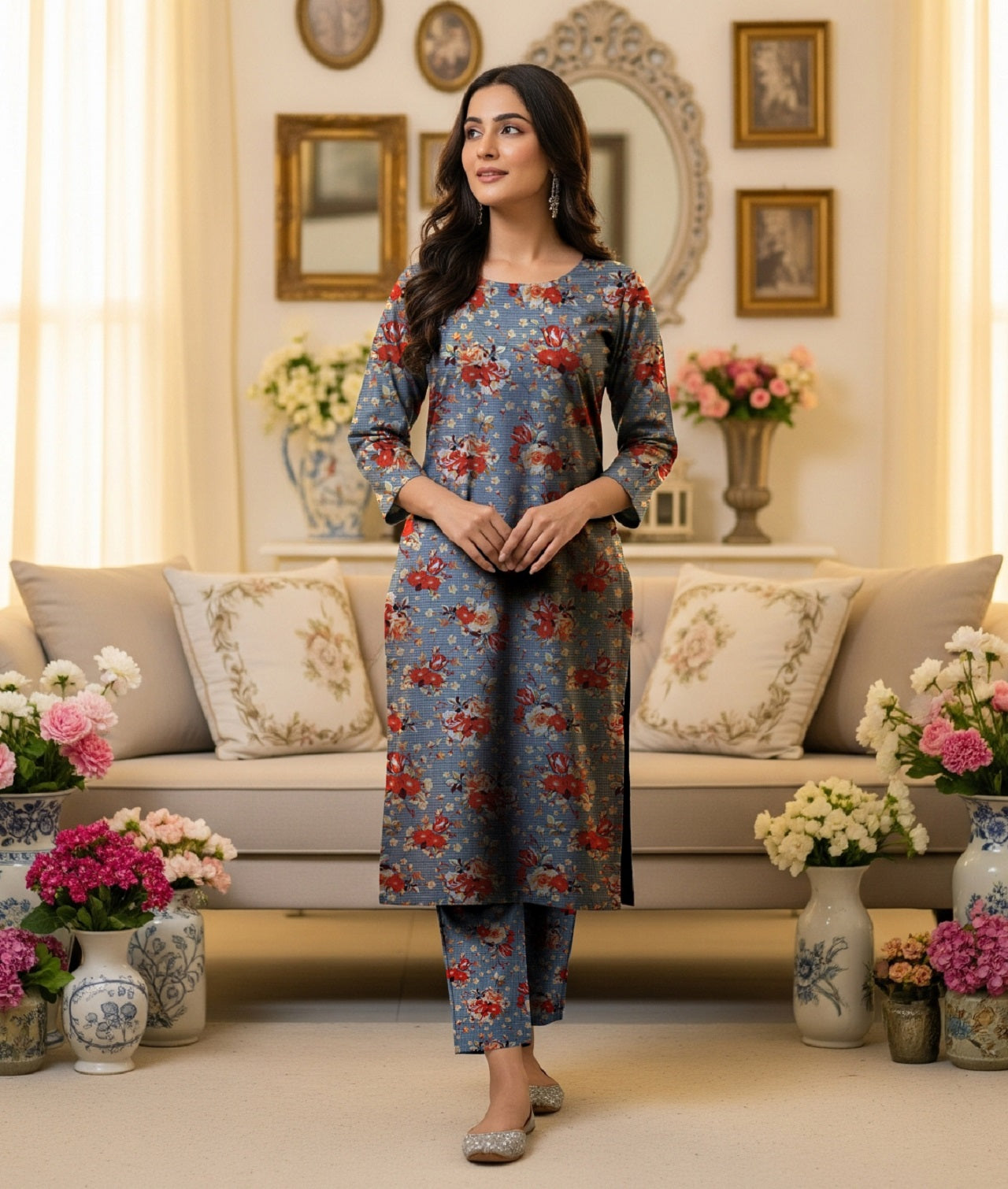 2 Pcs Ladies Suit  Des  40