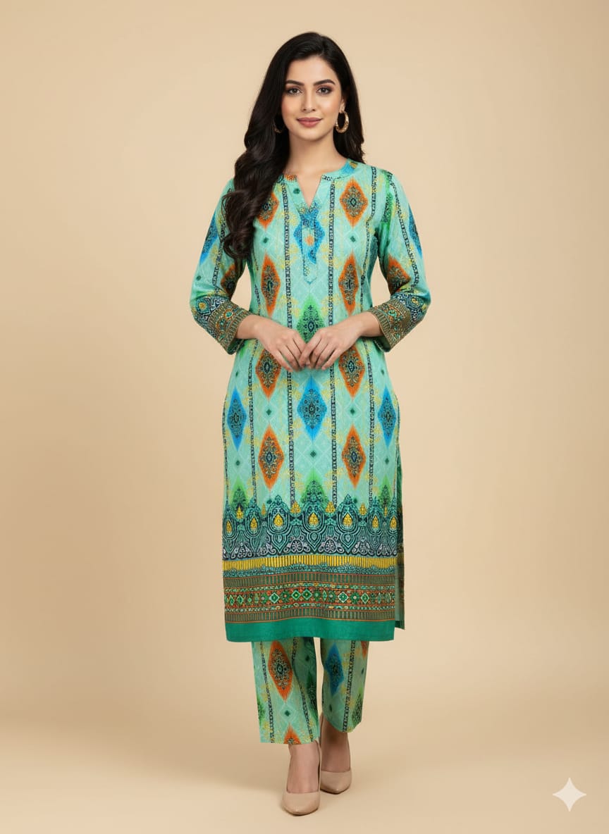 2 Pcs Ladies Suit  Des  49