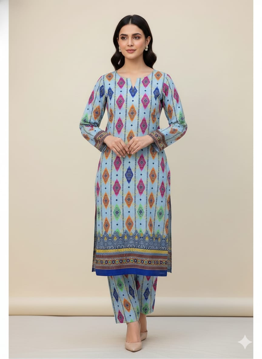 2 Pcs Ladies Suit  Des  60